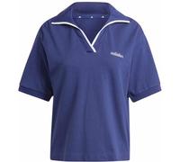 Adidas Poloshirt Seasonal Essentials Colorpop (QF562) mit Stickgrafik Dunkelblau/Weiß XL Damen