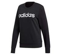 adidas Damen Pullover Essentials Linear Crewneck, Black/White, S, DP2363