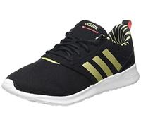 Adidas Damen QT Racer 2.0 Running Shoe, Core Black/Sandy Beige Metallic/Acid Red, 36 2/3 EU