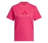 adidas Damen Satin-Filled Logo Graphic Shirt, Power pink, XS