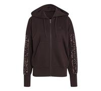 adidas Damen Seasonal Essentials Animal Print 3-Stripes Full-Zip Hooded Track Top Sweatshirt, Aurora Coffee/Multicolor/preloved Brown, M