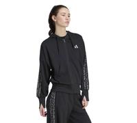 adidas Damen Seasonal Essentials Animal Print 3-Stripes Full-Zip Hooded Track Top Sweatshirt, Black/Multicolor/Grey Four, XXL