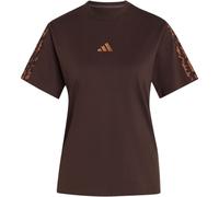 adidas Damen Seasonal Essentials Animal Print T-Shirt (Größe XS, aurora coffee-multicolor-brown)