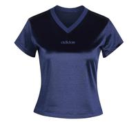 adidas Damen Seasonal Essentials Satin Shirt, Dark Blue, S