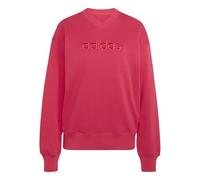 adidas Damen Seasonal Essentials Satin V-Neck Sweatshirt, Power pink, L