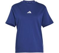 adidas Essentials 3-Streifen Baumwoll T-Shirt Damen JD0843 - dark blue/white M