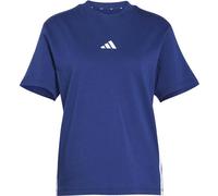 adidas Essentials 3-Streifen Baumwoll T-Shirt Damen JD0843 - dark blue/white XS