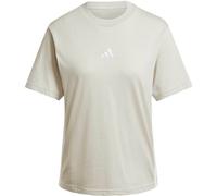 T-Shirt ADIDAS SPORTSWEAR "ESSENTIALS 3-STREIFEN COTTON", Damen, Gr. XXL, grau (wonder alumina, weiß), Obermaterial: 100% Baumwolle, normal, Rundhals, Shirts T-Shirt, sportlicher Stil, mit Rundhalsaus
