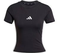 adidas Damen Essentials 3 Stripes Slim Baby T-Shirt T-Shirt, Black/White,