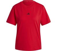 Adidas Damen T-Shirt Essentials Small-Logo Baumwolle JC5946 – pure ruby/black XS