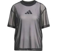 adidas Weiches Lux-Netz-T-Shirt für Damen, Größe M, Schwarz