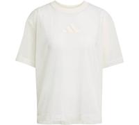 adidas Weiches Lux-Netz-T-Shirt für Damen, Größe L, gebrochenes Weiß