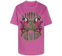 adidas Sportswear T-Shirt mit Label-Print in Pink, Größe M