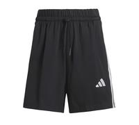 adidas Women's Essentials 3-Stripes Cotton Shorts, Black/White, L