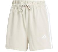 adidas Women's Essentials 3-Stripes Cotton Shorts, Wonder Alumina/White, XS