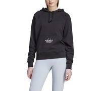adidas Damen Signature Graphic Embroidery French Terry Loose Hoodie, Black, L