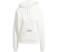 adidas Damen Pullover Signature Graphic Embroidery French Terry Loose Hoodie OWHITE L