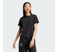 adidas Damen Signature Graphic Print T-Shirt, Black, S