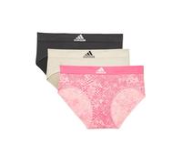 Adidas Damen-Slips, nahtlos, 3 Stück, Damen-Slips (3 Stück), Rosa Schlange, Jacquard, Grau/Schwarz, 46