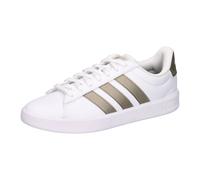 Sneaker ADIDAS SPORTSWEAR "GRAND COURT 3.0", Damen, Gr. 41, cloud weiß, cyber metallic, ftwr weiß, Synthetik, Textil, Schuhe Sneaker (66343435-41) cloud weiß, cyber metallic, ftwr weiß