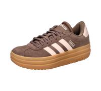 Plateausneaker ADIDAS SPORTSWEAR "VL COURT BOLD", Damen, Gr. 38, earth strata, wonder quartz, gum 3, Leder, Synthetik, Schuhe Plateausneaker, Design auf den Spuren des adidas Gazelle Bold, Topseller (