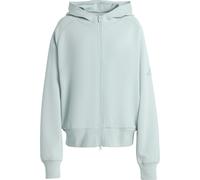 Kapuzensweatshirt ADIDAS SPORTSWEAR "WEICHER LUX HOODIE MIT DURCHGEHENDER REISSVERSCHLUSS", Damen, Gr. S, wonder sage, Obermaterial: 51% Polyester, 25% Modal, 15% Baumwolle, 9% Elasthan, angesetztes B