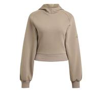 adidas Damen Soft Lux Hoodie (Größe L, beige)