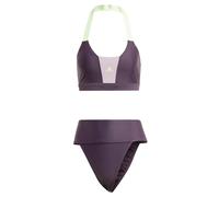 adidas Damen Sportswear Colorblock Bikini Badeanzug, Aurora Black/Preloved Fig, L