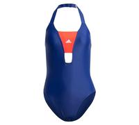 adidas Damen Sportswear Colorblock Swimsuit, Dark Blue / Bright Red, 36