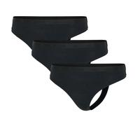 String ADIDAS ORIGINALS "String Sport Active Essential Low Rise Thong 3P 3er Pack", Damen, Gr. XL, schwarz, Obermaterial: 95% Baumwolle CO. 5% Elasthan EL., Unterhosen String (70033955-XL) schwarz