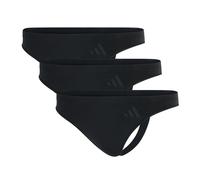 adidas Damen Strings, 3er Pack - Sport Active Seamless, Thongs, Unterwäsche, Logo, einfarbig Schwarz S