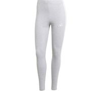 adidas Damen Essentials 3-Stripes Cotton Leggings, Light Grey Heather/White, L
