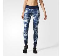 adidas Damen Super Long Allover Print Tight, Multicolor/Collegiate Navy, S