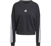 Sweatshirt ADIDAS SPORTSWEAR "W 3S FT SWT", Damen, Gr. S, schwarz-weiß (schwarz, weiß), Obermaterial: 55% Baumwolle, 36% Polyester, 9% Viskose, normal, Rundhals, angesetztes Bündchen, Sweatshirts Swea