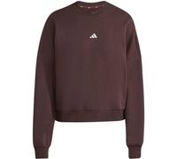 adidas Damen Essentials SMALL Logo Feel Cozy Relaxed FIT Sweatshirt, Shadow Brown/White, XL