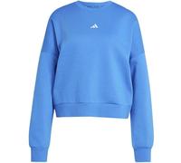 Sweatshirt ADIDAS SPORTSWEAR "ESSENTIALS SMALL LOGO FEELCOMFY", Damen, Gr. S, ray blau, weiß, Obermaterial: 70% Baumwolle, 30% Polyester, Rundhals, angesetztes Bündchen, Sweatshirts Sweatshirt (408332