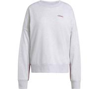 Sweatshirt ADIDAS SPORTSWEAR "W CP CRW", Damen, Gr. XXL, light grau heather, active maroon, Obermaterial: 55% Baumwolle, 36% Polyester, 9% Viskose, Rundhals, Sweatshirts Sweatshirt (17961536-XXL) ligh