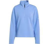 adidas Women's Soft Lux Quarter-Zip Sweatshirt Blue Fusion S