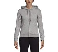 adidas Damen Sweatshirt W E PLN Fz HD, M Grey Heather/White, 2XS, DU0664