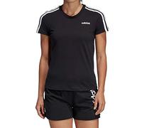 adidas Damen T-Shirt Essentials 3-Streifen Slim, Black/White, XL, DP2362
