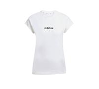 adidas Women's Essentials LINEAR Cotton T-Shirt, White/Black, XL