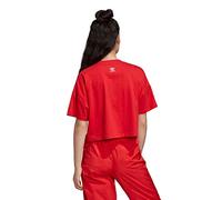 Adidas Damen T-Shirt LRG Logo Tee, Lush red/White, 36, FM2565