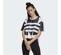 adidas Damen T-Shirt LRG Logo Tee, White/Black, 38, FM2564