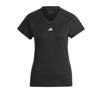 Train Essentials Minimal Branding V-Neck T-Shirt Damen-Black-M