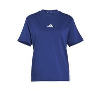 adidas Damen Essentials 3-Stripes Cotton T-Shirt, Dark Blue/White, XS
