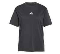 adidas Essentials 3-Streifen Baumwoll T-Shirt Damen JD0846 - black/white XS