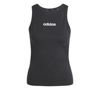 adidas Essentials Linear Slim Baumwoll Tanktop Damen JC5798 - black/white XS