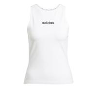 Tanktop ADIDAS SPORTSWEAR "W LIN SJ TK", Damen, Gr. S, schwarz-weiß (weiß, schwarz), Obermaterial: 93% Baumwolle, 7% Elasthan, sportlich, Rundhals, Tops (75325025-S) weiß, schwarz