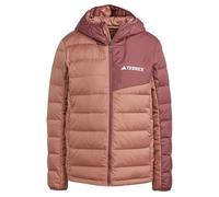 adidas Damen Terrex Multi Light Down Hooded Jacket, Warm Clay/Burgundy, M