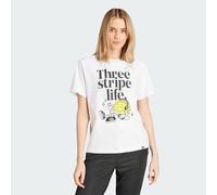 Adidas Damen Three Stripes Life Graphic Tshirt Kurzarm-Grafik-T-Shirt